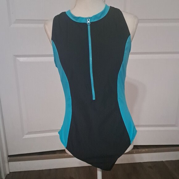 CUPSHE One Piece High Neck Sleeveless Zipper Slimming Swimsuit XL NWT - Picture 1 of 7